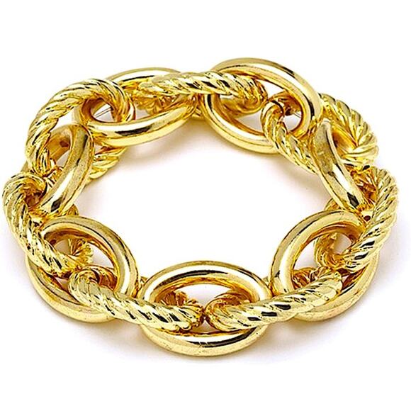 Chain Link Gold Luxury Bracelet - Picture 1 of 6